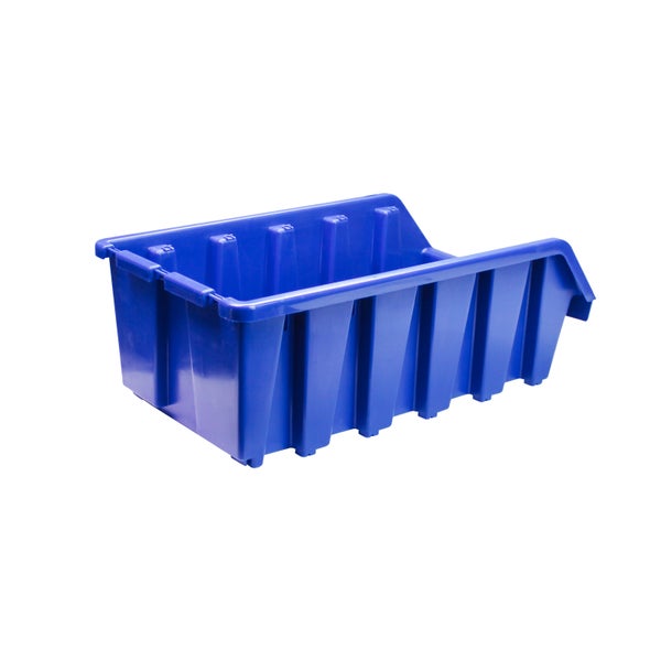 Blaue Lagerbox aus Kunststoff