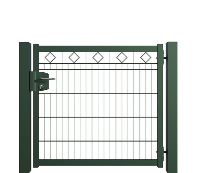 Gartentor mit Schloss und Gitterfüllung