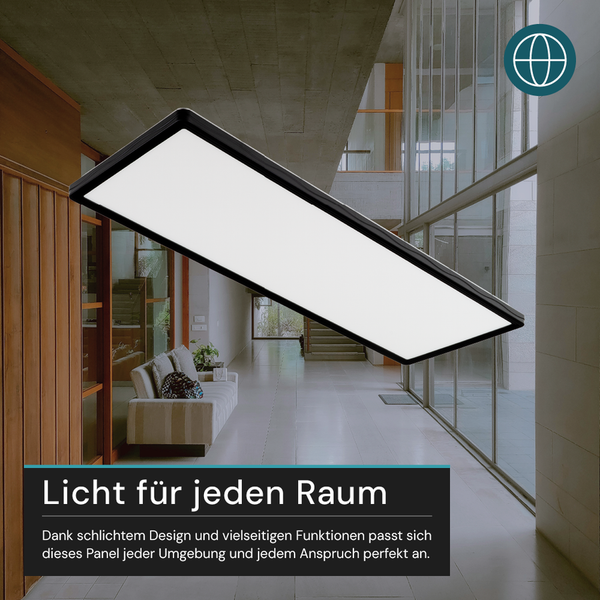 Flaches LED Panel in einem Flur