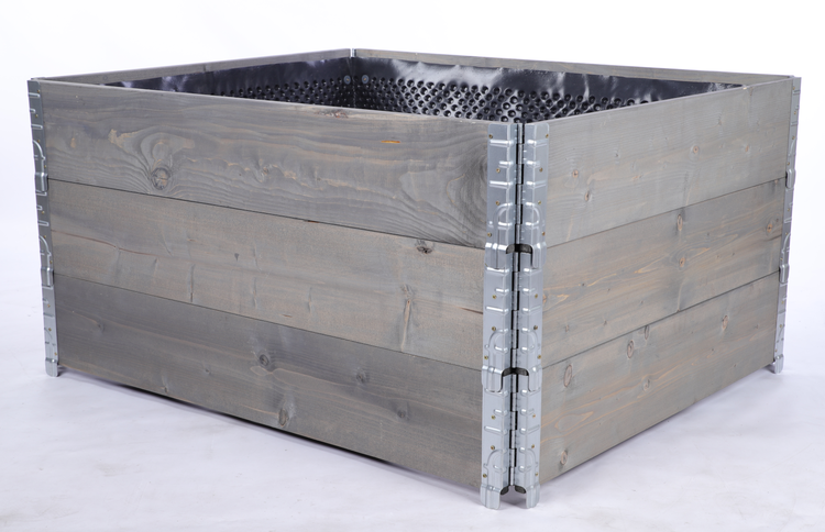 Hochbeetkisten GuardBox HxBxT 60x120x100 cm 3 Ebeneninkl. Luftpolsterfolie Grau
