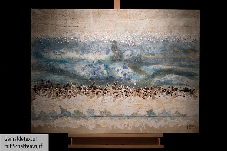 Handgemaltes Gemälde Acrylfarbe 100x75cm Blau