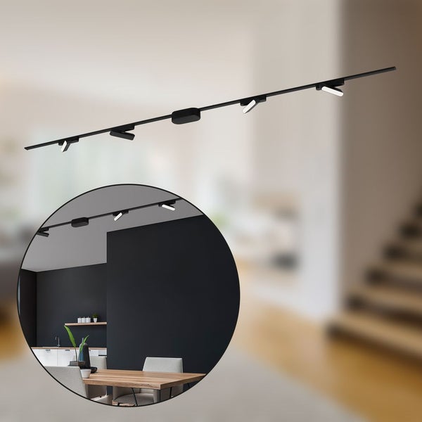 FULFILMENT ONLY Luxtrail 48V track system, set, 5m, black, 8xLED/5