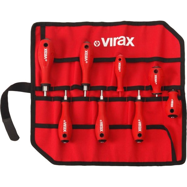 Virax Schraubendrehersatz in roter Werkzeugtasche