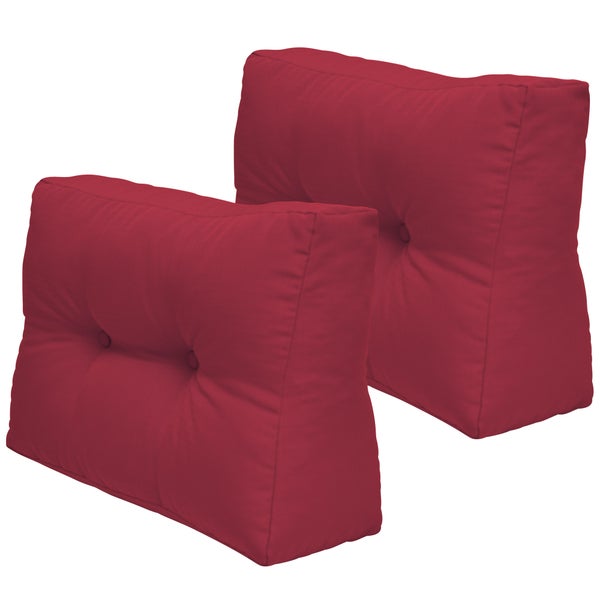 Beautissu ECO Elements Palettenkissen Rücken 60x40x20cm Rot (2tlg)