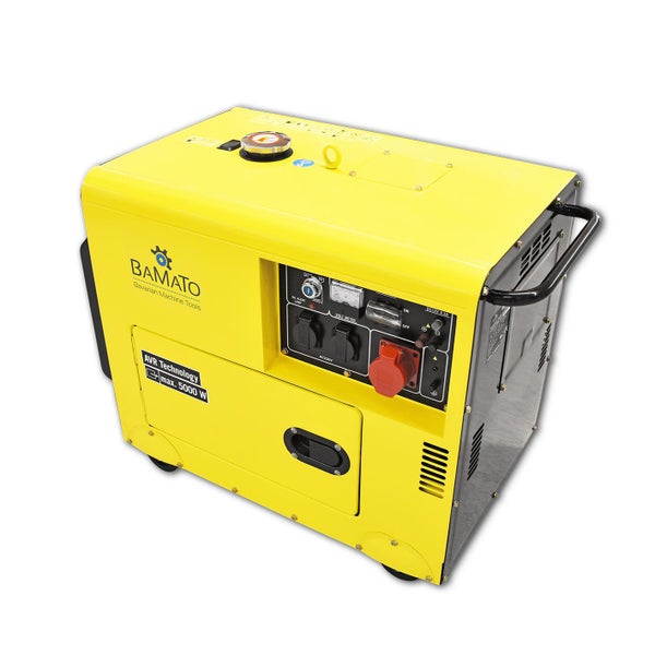 BAMATO BGE-5000D Dieselmotor Stromerzeuger für Camping und Baustelle