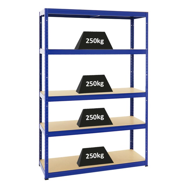 PROREGAL Schwerlastregal Big Elephant S HxBxT 180 x 120 x 45 cm Fachlast 250 kg Blau