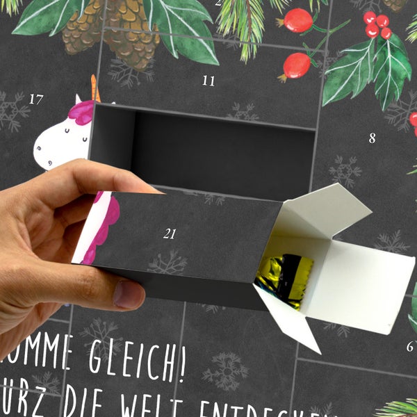 Mr. & Mrs. Panda Befüllbarer Adventskalender Einhorn Fotograf - Schwarz