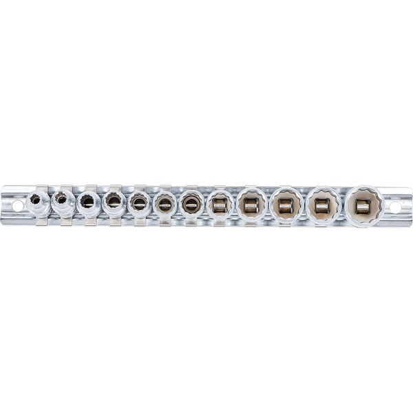 BGS Steckschlüssel-Einsatz-Satz Zwölfkant Antrieb Innenvierkant 6,3 mm (1/4) Zollgrößen 12tlg. - 2755