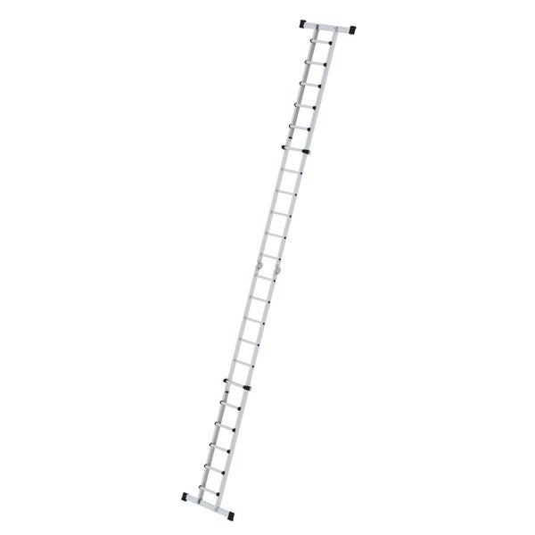 MUNK Teleskopleiter mit Traverse 4x6 Sprossen
