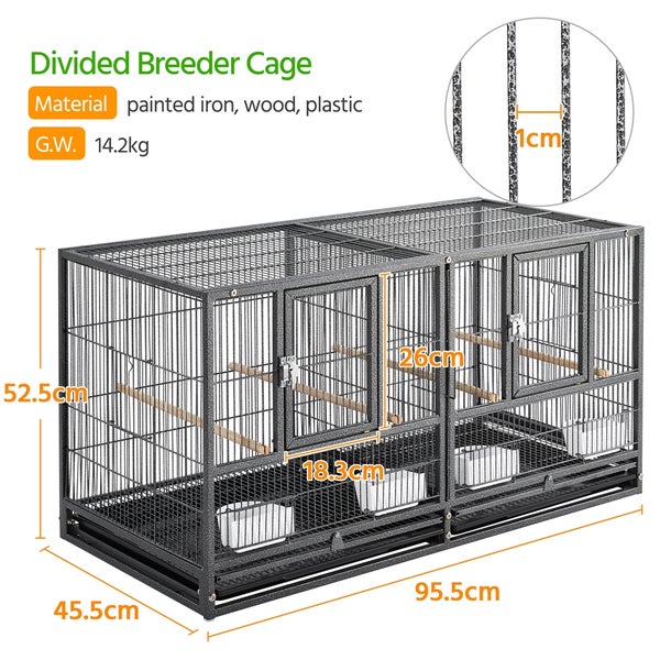 Yaheetech Großer Vogelkäfig , Schwarz