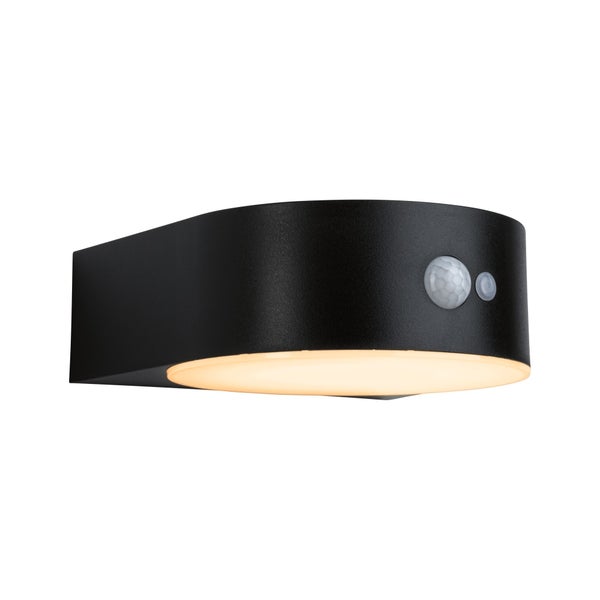 Solar LED Außenwandleuchte Eileen Bewegungsmelder insektenfreundlich IP44 2200K 300lm Schwarz