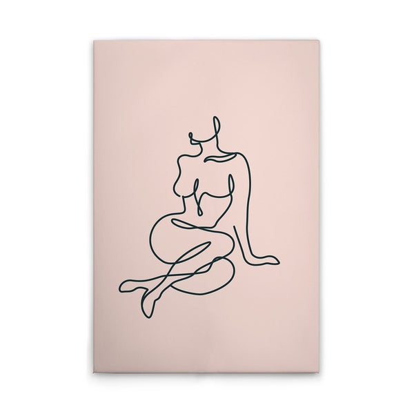 Dekorative Leinwand mit Körper-Linienzeichnung