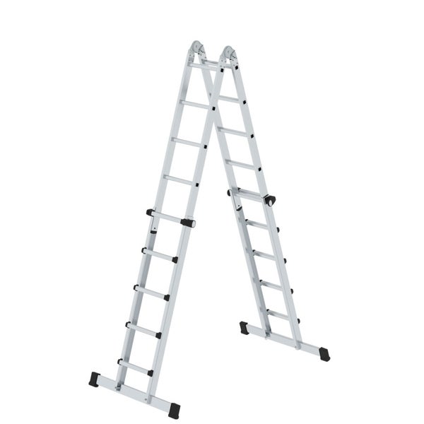 MUNK Teleskopleiter mit Traverse 4x5 Sprossen