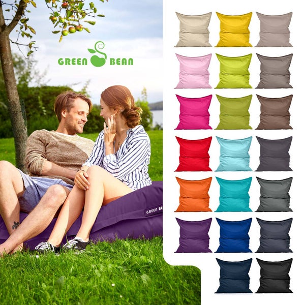 Green Bean Sitzsack XXL 140x180cm 380 Liter Kinder & Erwachsene Bean Bag EPS Perlen Füllung Riesensitzsack Groß Draußen Outdoor Liegekissen Waschbar Wetterfest Lounge Sitzkissen Bodenkissen Lila