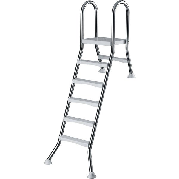 Poolleiter mit sechs Stufen und Handlauf