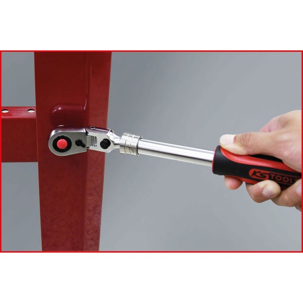 Gelenk-Umschaltknarre mit flexiblem Kopf und ergonomischem Griff