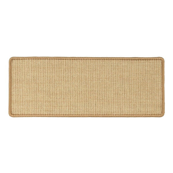 FLOORDIREKT Stufenmatte aus Sisal - Pure Nature - Umkettelt & Selbstklebend - Natur - 23,5 x 65 cm - Rechteckig ohne Lippe