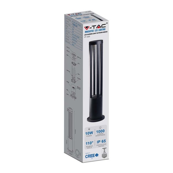 V-TAC Logo LED-Gartenleuchte für den Außenbereich in Produktverpackung