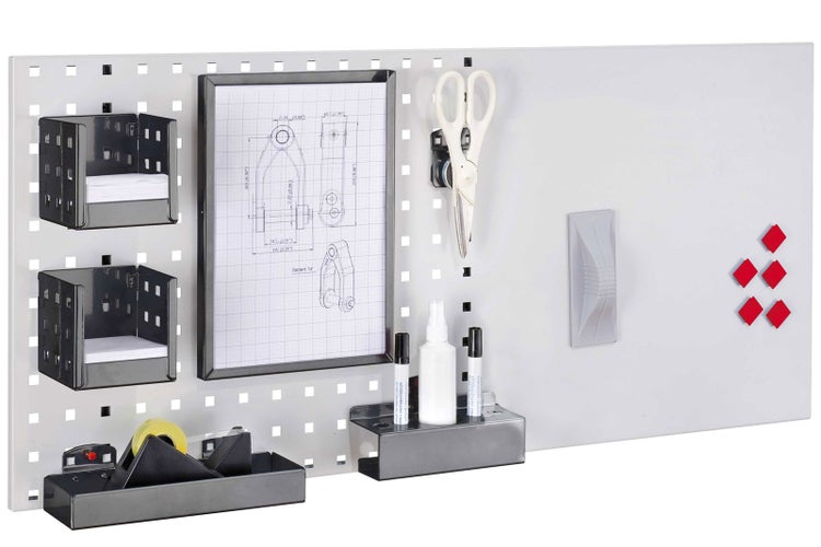 Kappes LogoChart® Office Set #2 1x Lochplatte 1000x450mm 1x Zubehörsortiment 14-teilig Anthrazitgrau RAL 7016