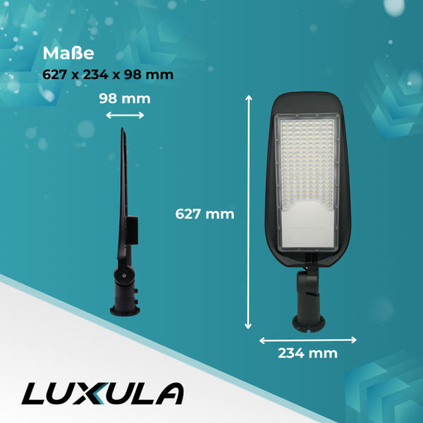 Abmessungen einer LED-Straßenlaterne