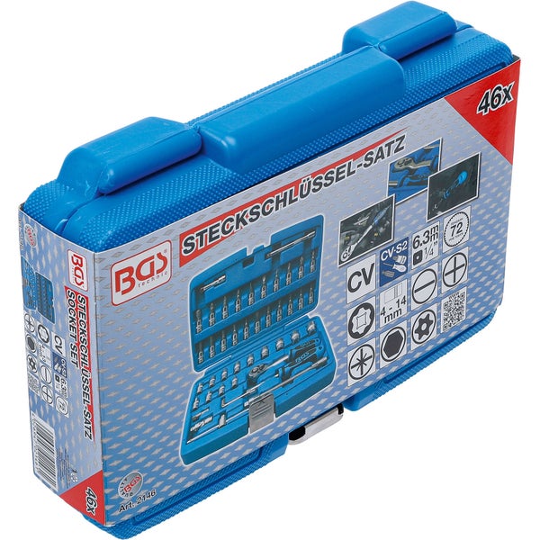 BGS Steckschlüssel-Satz Antrieb 6,3 mm (1/4) 46tlg. - 2146