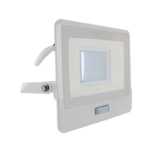 LED-Flutlichtstrahler mit PIR-Sensor - Samsung - IP65 - Weiß - 30W - 2340 Lumen - 4000K - 5 Jahre