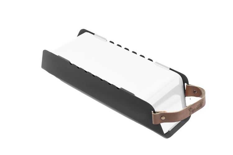 Tischgrill-Aufsatz mit Ledergriff