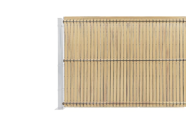 Bambuszaunelement mit Zaunpfosten