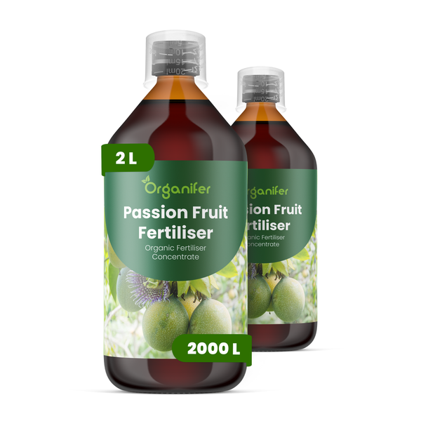 Organifer Passionsfrucht-Dünger Konzentrat, 2 Liter für circa 2000 Liter Gießwasser, organischer Flüssigdünger.