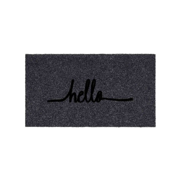 Fußmatte mit dem Schriftzug Hallo