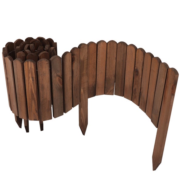 Holzbeeteinfassung aufgerollt dargestellt