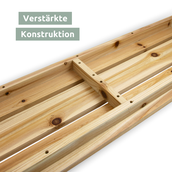 holz4home Gartenbank aus Tannenholz Bis zu 150 Kg Traglast Holzbank 118cm langNatur