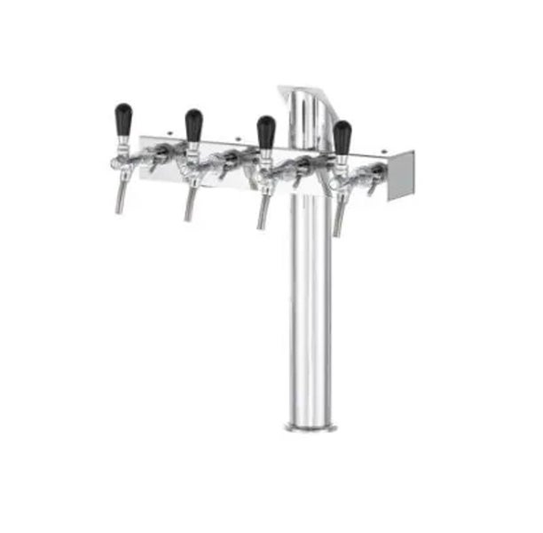 Zapfsäule mit fünf Hähnen aus Edelstahl