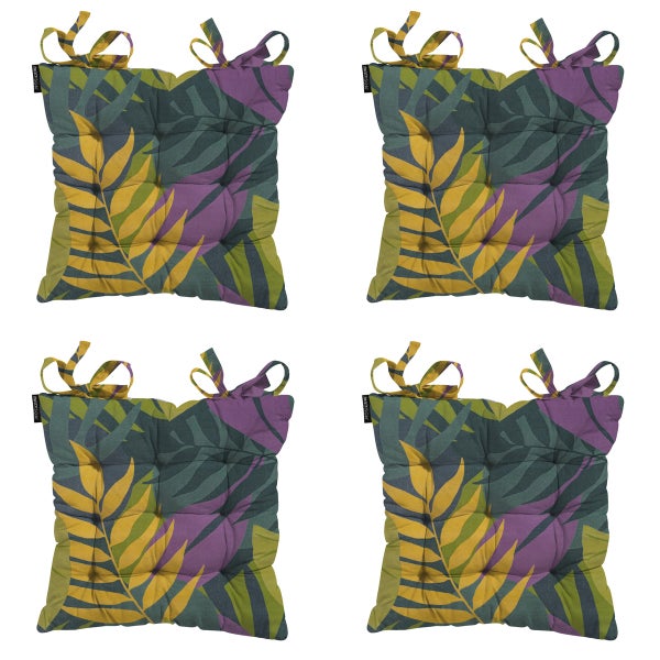 Sitzkissen Tuscany Iven grün - Ca. 46x46 cm - 4er-Set