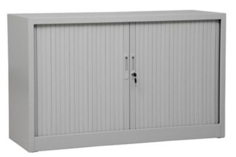 PROREGAL Rollladenschrank Weasel 2 Ordernhöhen HxBxT 75 x 120 x 46 cm Grau