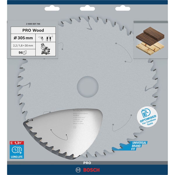 Bosch PRO Wood cordless Blatt für Kreissägen 305 x 2,2 x 30 mm - 2608837744