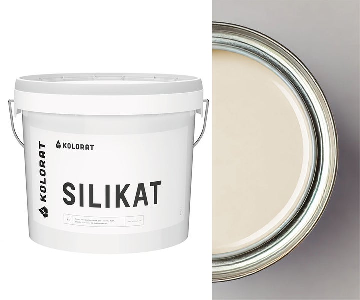 Kolorat Silikat Wand- und Deckenfarbe im 5 Liter Eimer für den Innenbereich, matte Innendispersionsfarbe.