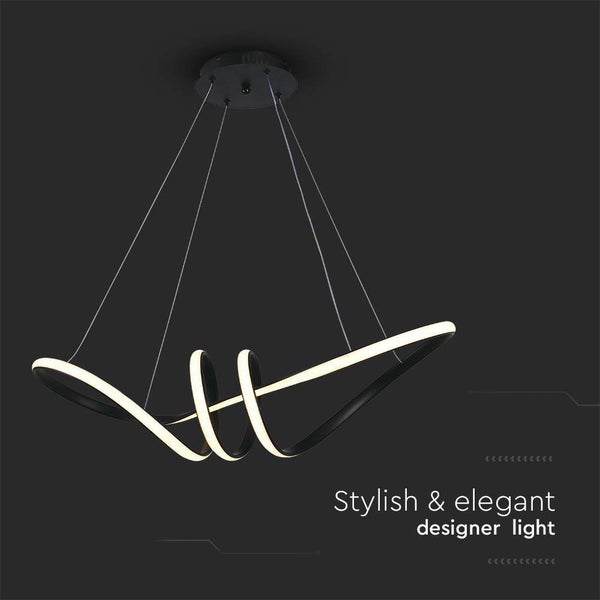 Moderne Hängeleuchte mit geschwungenem Design für den Innenbereich