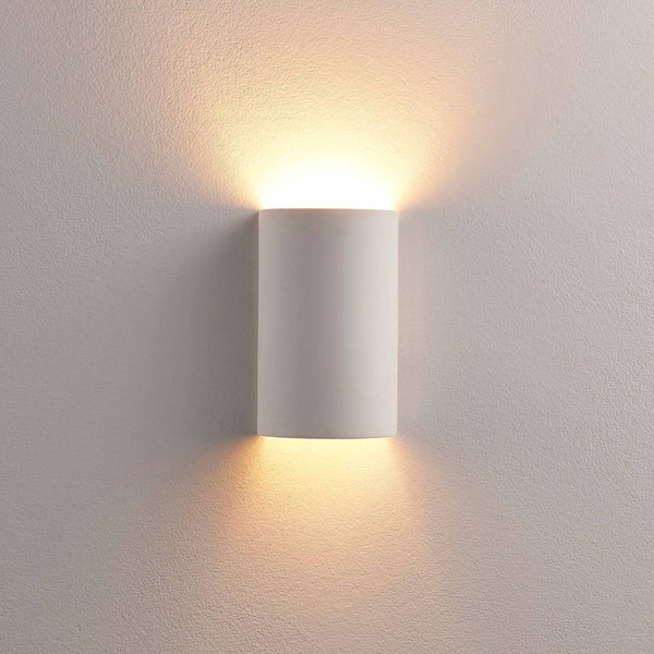 Lindby Wandleuchte, Wandlampe Innen Colja (Modern) in Weiß aus Gips/Ton (1 flammig G9) - Wandstrahler Wandbeleuchtung Schlafzimmer / Wohnzimmer Wohnzimmerleuchte