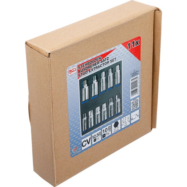 BGS Werkstattwageneinlage 1/6: Stehbolzen-Ausdreher-Satz 5 - 16 mm 11tlg. - 65515
