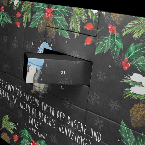 Mr. & Mrs. Panda Befüllbarer Adventskalender Pinguin Duschen - Schwarz