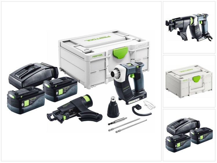 Festool DURADRIVE DWC 18-2500 Basic Akku Bauschrauber 18 V 18 Nm Brushless + 2x Akku 5,0 Ah + Ladegerät + Systainer