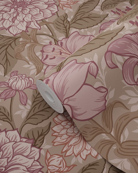 Tapetenrolle mit floralem Muster