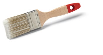 Flachpinsel mit Holzstiel und Metallzwinge für Malerarbeiten