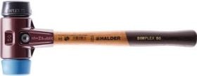 Halder Simplex Schonhammer mit Holzstiel und 50 Millimeter Kopfdurchmesser