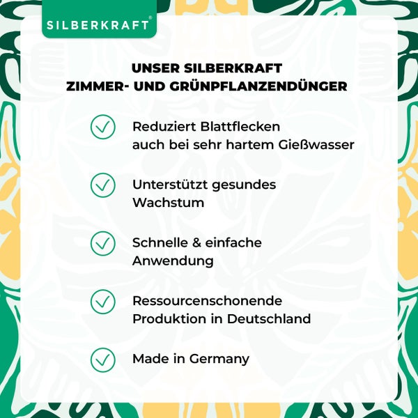 SILBERKRAFT Zimmer- & Grünpflanzen Dünger – 1 Liter