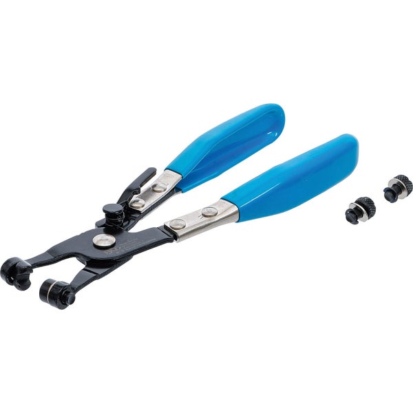 Schlauchschellenzange mit drei zusätzlichen Befestigungssätzen