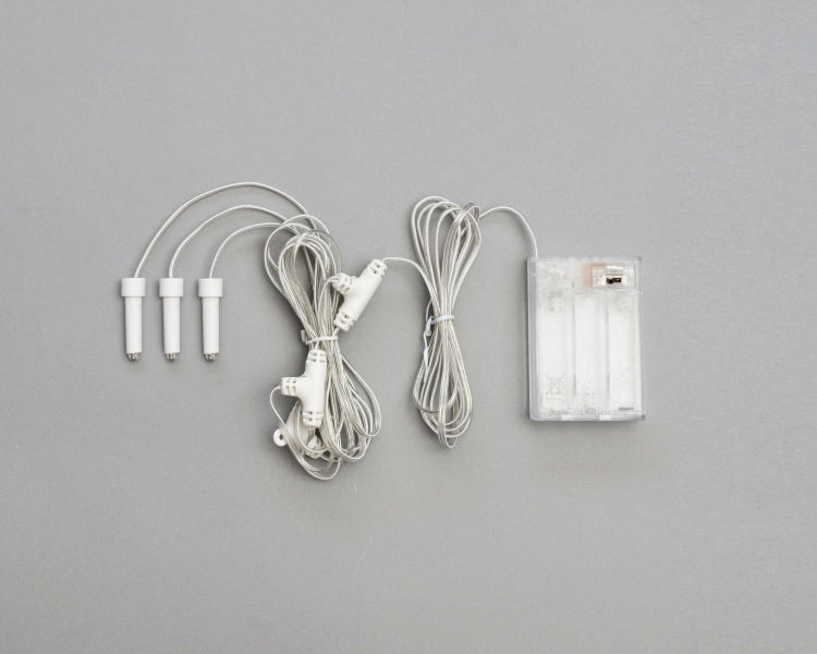 Sterntaler Sternenkette | Weihnachtsstern Kette | 3 Sterne | 18 Zacker | 12cm | Innen | LED | Batterie | mit Timer