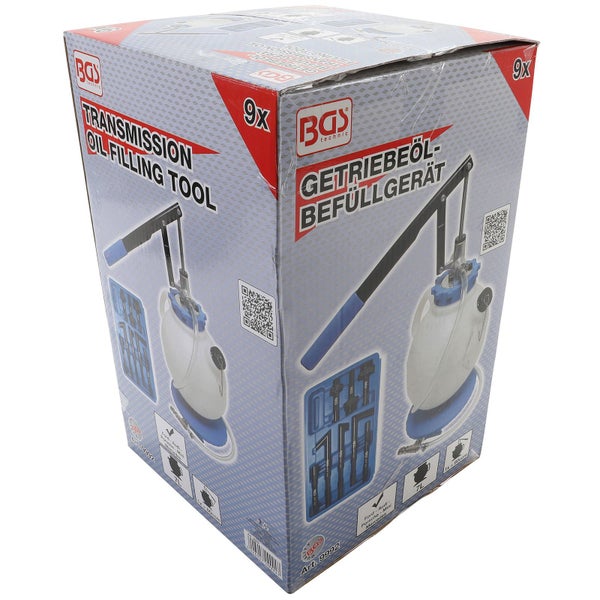 BGS Getriebeöl-Befüllgerät mit Handpumpe mit 8 Adaptern 7 l - 9992