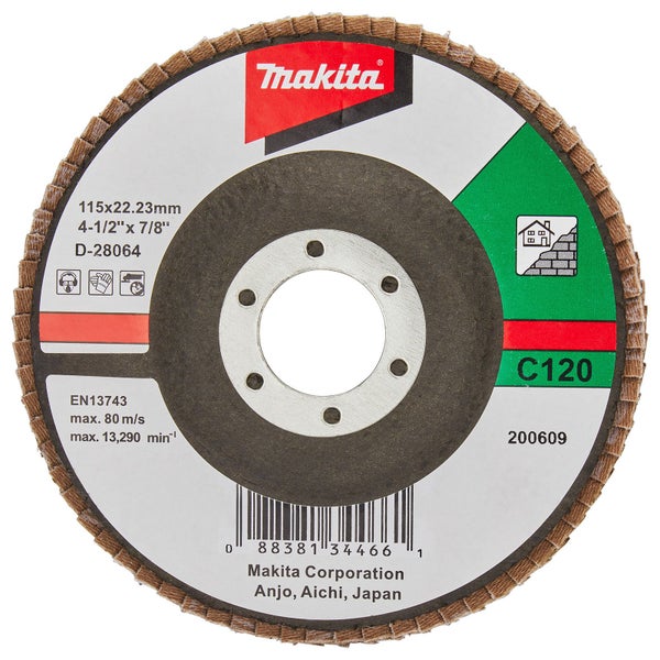 Makita Fächerschleifscheibe 115 mm C120F - D-28064
